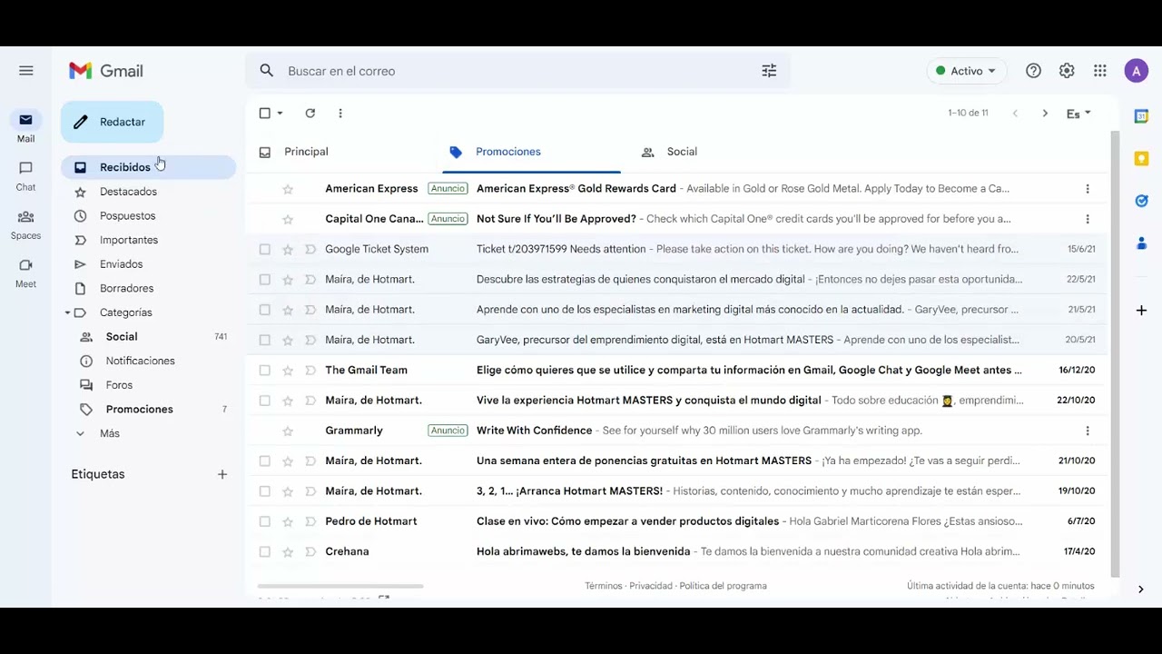 Cómo eliminar todos los correos electrónicos promocionales en Gmail